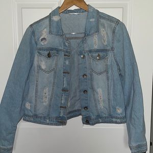 DISTRESSED JEAN JACKET